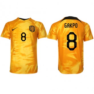 Nederländerna Cody Gakpo #8 Hemmatröja VM 2022 Korta ärmar